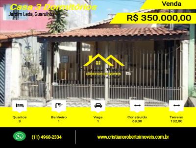 Casa para Venda, em Guarulhos, bairro Jardim Leda, 3 dormitrios, 1 banheiro, 2 vagas