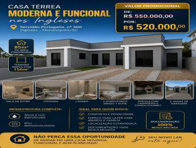 Casa para Venda, em Florian�polis, bairro Ingleses do Rio Vermelho, 2 dormit�rios, 1 banheiro, 1 su�te, 2 vagas