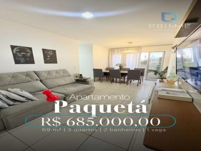 Apartamento para Venda, em Belo Horizonte, bairro Paquet�, 3 dormit�rios, 2 banheiros, 1 vaga