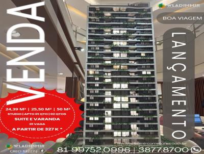Apartamento para Venda, em Recife, bairro Boa Viagem, 1 dormit�rio, 1 banheiro, 1 vaga