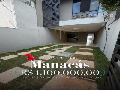 Casa Geminada para Venda, em Belo Horizonte, bairro Manac�s, 3 dormit�rios, 3 banheiros, 2 vagas