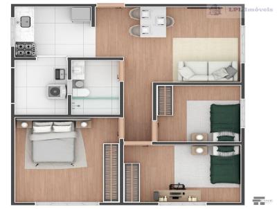 Apartamento para Venda, em Ibirit�, bairro Jardim das Flores, 3 dormit�rios, 1 banheiro, 1 vaga