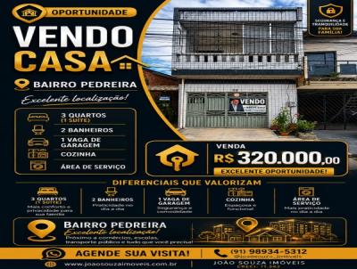 Casa para Venda, em Bel�m, bairro Pedreira, 3 dormit�rios, 2 banheiros, 1 su�te, 1 vaga