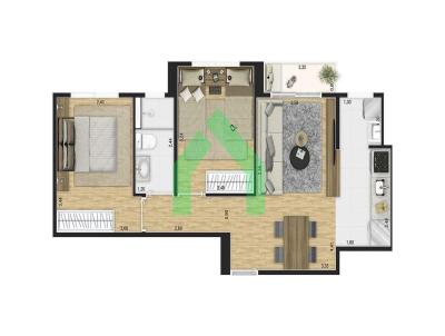 Apartamento para Venda, em S�o Bernardo do Campo, bairro Santa Terezinha, 2 dormit�rios, 1 banheiro, 1 vaga