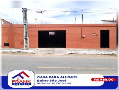 Casa para Loca��o, em , bairro S�o Jos�, 2 dormit�rios, 1 banheiro, 2 su�tes