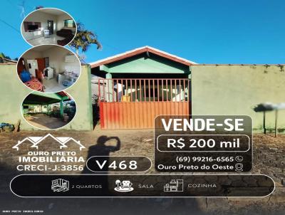 Casa para Venda, em Ouro Preto do Oeste, bairro COLINA PARK, 2 dormit�rios, 1 banheiro, 1 vaga