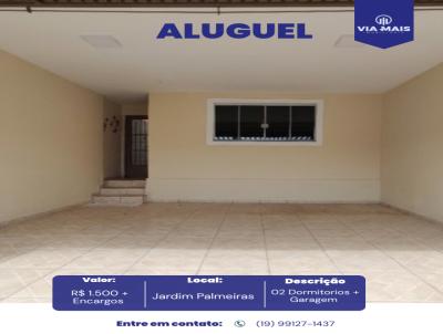 Casa para Loca��o, em Araras, bairro Jardim das Palmeiras, 2 dormit�rios, 1 banheiro, 2 vagas