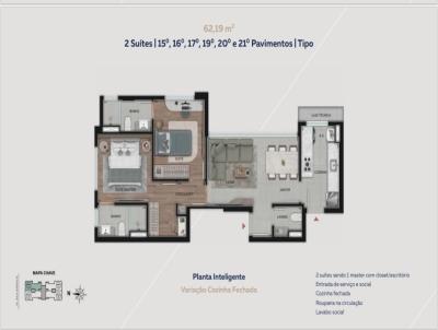 Apartamento para Venda, em Belo Horizonte, bairro Luxemburgo, 2 dormit�rios, 4 banheiros, 2 su�tes, 1 vaga