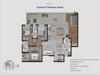 Apartamento com �rea Privativa para Venda, em Belo Horizonte, bairro Luxemburgo, 3 dormit�rios, 3 banheiros, 1 su�te, 2 vagas