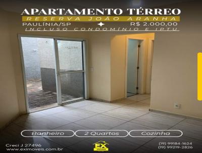 Apartamento para Loca��o, em Paul�nia, bairro Alto de Pinheiros, 2 dormit�rios, 1 banheiro, 1 vaga