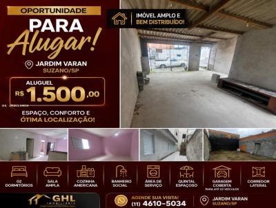 Casa para Loca��o, em Suzano, bairro Jardim Varan, 2 dormit�rios, 1 banheiro, 2 vagas