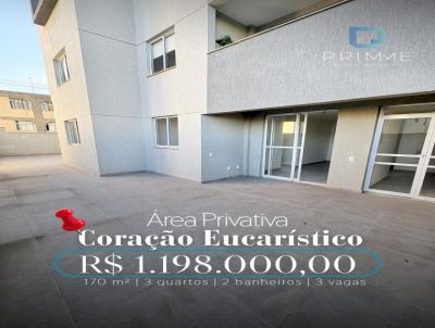 Apartamento com �rea Privativa para Venda, em Belo Horizonte, bairro Cora��o Eucar�stico, 3 dormit�rios, 2 banheiros, 3 vagas