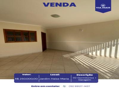 Casa para Venda, em Araras, bairro Jardim Haise Maria, 2 dormit�rios, 2 banheiros