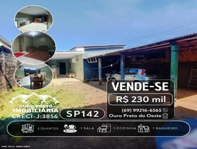 Casa para Venda, em Ouro Preto do Oeste, bairro BAIRRO JARDIM AEROPORTO, 3 dormit�rios, 1 banheiro, 2 vagas
