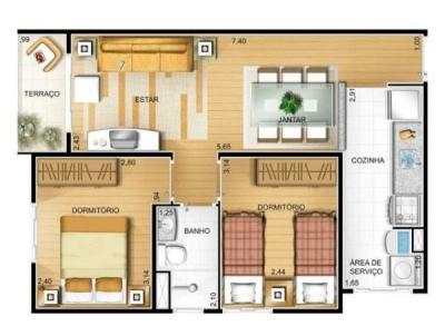 Apartamento para Venda, em S�o Paulo, bairro Vila Concei��o, 2 dormit�rios, 1 banheiro, 1 vaga