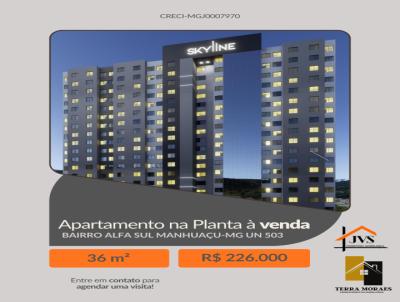 Apartamento para Venda, em Manhua�u, bairro Alfa Sul, 1 dormit�rio, 1 banheiro, 1 vaga