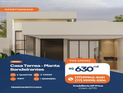 Casa para Venda, em Barreiras, bairro Bandeirantes, 2 dormit�rios, 1 banheiro, 1 su�te, 2 vagas
