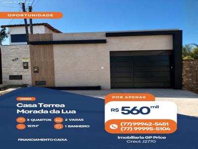 Casa para Venda, em Barreiras, bairro Morada da Lua, 3 dormit�rios, 1 banheiro, 1 su�te, 2 vagas