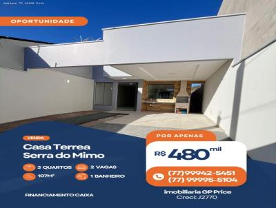 Casa para Venda, em Barreiras, bairro Serra do Mimo, 3 dormit�rios, 1 su�te, 2 vagas