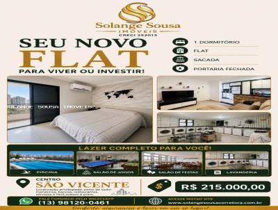 Apartamento 1 Quarto para Venda, em S�o Vicente, bairro Centro, 1 dormit�rio, 1 banheiro, 1 vaga