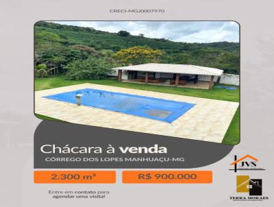 Ch�cara para Venda, em Manhua�u, bairro C�RREGO DOS LOPES, 4 dormit�rios, 3 banheiros