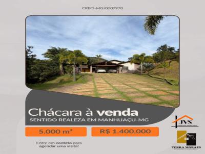 Ch�cara para Venda, em Manhua�u, bairro DISTRITO DE REALEZA -MG, 3 dormit�rios, 2 banheiros, 1 su�te, 2 vagas