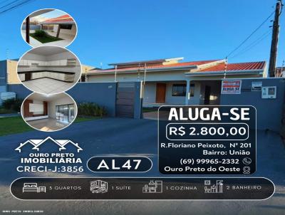 Casa para Loca��o, em Ouro Preto do Oeste, bairro UNI�O, 3 dormit�rios, 2 banheiros, 1 su�te, 3 vagas