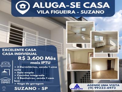Casa para Loca��o, em Suzano, bairro Vila Figueira, 3 dormit�rios, 2 banheiros, 1 su�te, 1 vaga