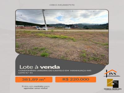 Lote para Venda, em Manhua�u, bairro JARDINS DO CASTELO