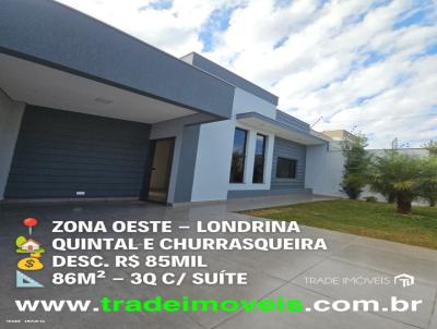 Casa para Venda, em Londrina, bairro Colinas, 3 dormit�rios, 2 banheiros, 1 su�te, 1 vaga