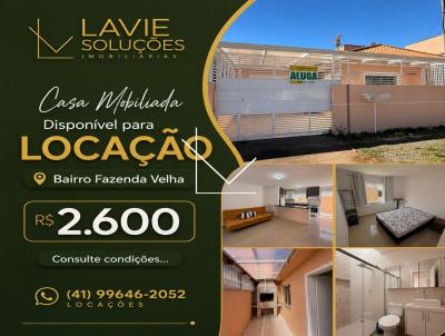 Casa para Loca��o, em Arauc�ria, bairro Fazenda Velha, 2 dormit�rios, 1 banheiro, 1 vaga