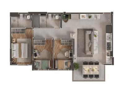 Empreendimento para Venda, em Santo Andr�, bairro Para�so, 3 dormit�rios, 2 banheiros, 1 su�te, 1 vaga