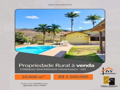 Terreno Rural para Venda, em Reduto, bairro C�RREGO SINCERIDADE, 3 dormit�rios, 1 banheiro, 1 su�te, 2 vagas