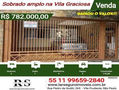 Casa para Venda, em S�o Paulo, bairro Vila Graciosa, 3 dormit�rios, 4 banheiros, 1 su�te, 2 vagas
