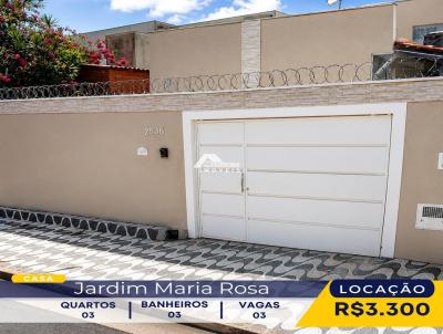 Casa para Loca��o, em Franca, bairro Jardim Maria Rosa, 3 dormit�rios, 3 banheiros, 1 su�te, 3 vagas