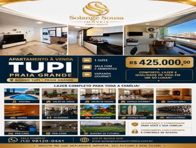 Apartamento para Venda, em Praia Grande, bairro Tupi, 1 dormit�rio, 1 banheiro, 1 su�te, 1 vaga