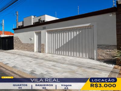 Casa para Loca��o, em Franca, bairro Villa Real, 3 dormit�rios, 3 banheiros, 1 su�te, 3 vagas