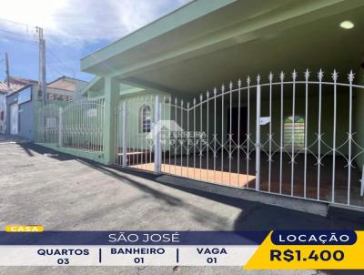 Casa para Loca��o, em Franca, bairro S�o Jos�, 3 dormit�rios, 1 banheiro, 1 vaga