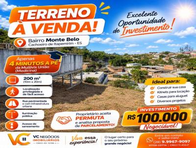 Terreno para Venda, em Cachoeiro de Itapemirim, bairro Monte Belo