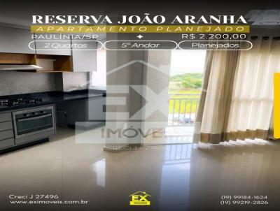 Apartamento para Loca��o, em Paul�nia, bairro Alto de Pinheiros, 2 dormit�rios, 1 banheiro, 1 vaga