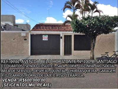 Casa para Venda, em Araguari, bairro SANTIAGO